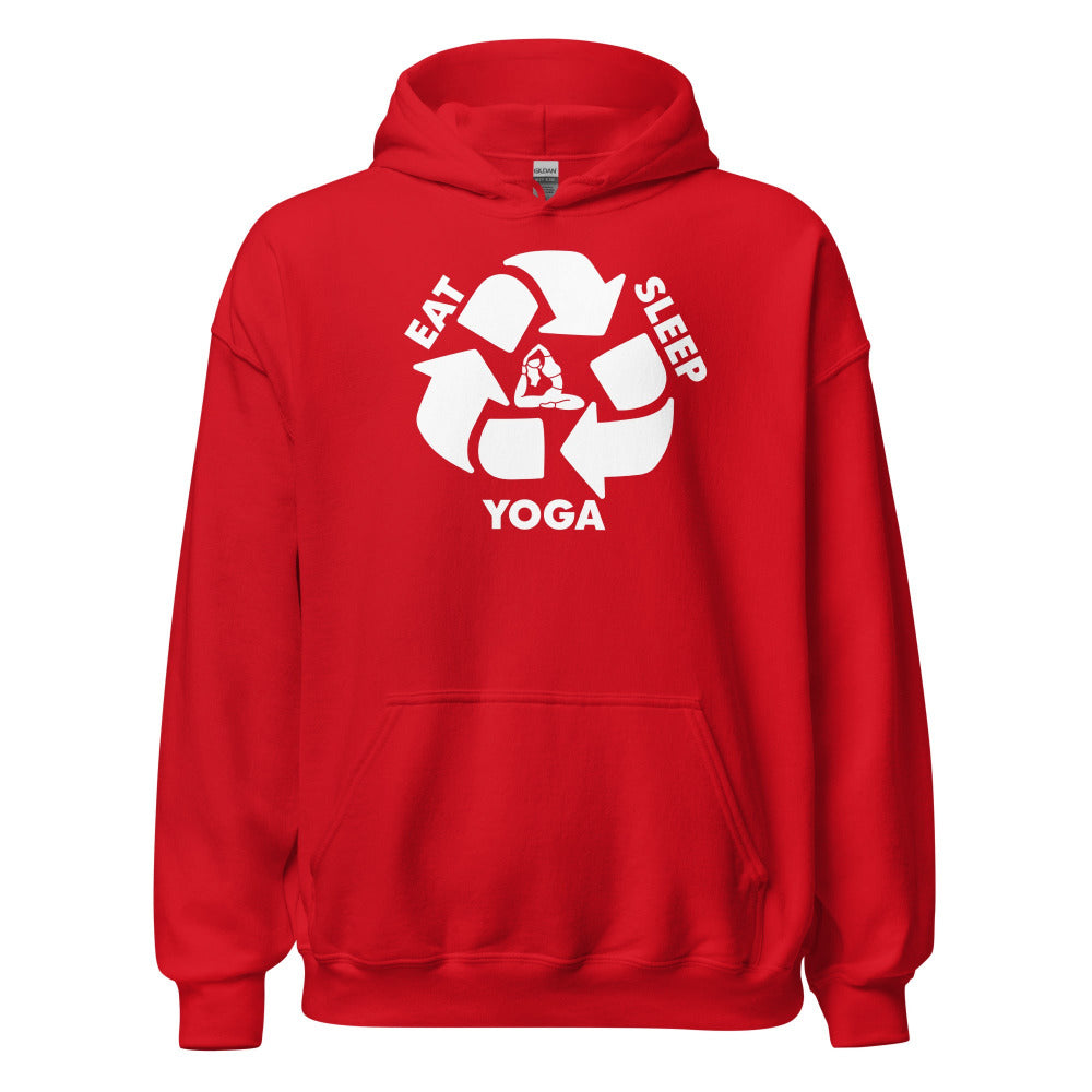 Eat Sleep Yoga Hoodie - Red Color